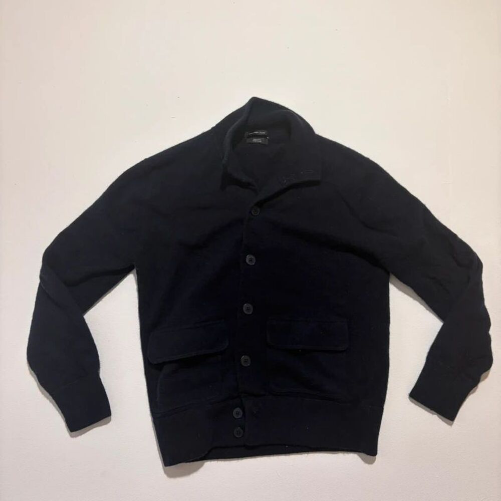 Women's Navy Blue Massimo Dutti size M 100% wool Cardigan